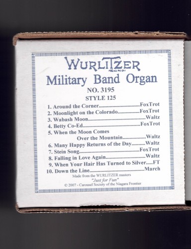Wurlitzer style 125 band organ - wurlitzer,