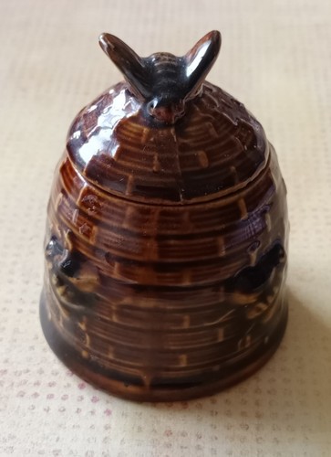 Vintage dark brown - brown, glazed