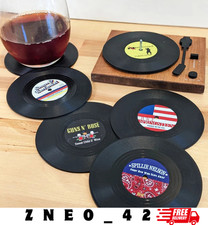 Set of 6 Vinyl Record Coasters