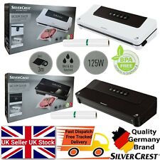 Silvercrest Vacuum Sealer + 3m Roll & Adaptors Wet & Dry Seals Function 