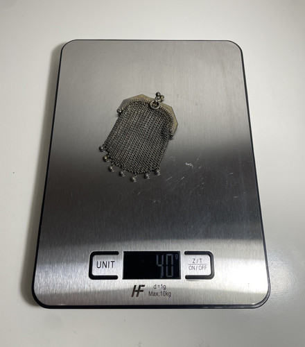 Antique silver mesh coin purse - antique,