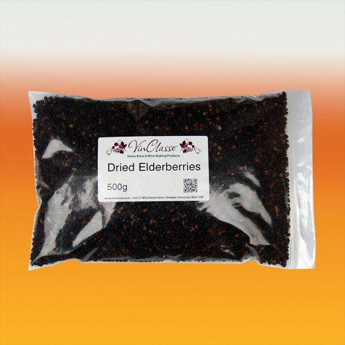 Dried elderberries 500g bag - 500g,