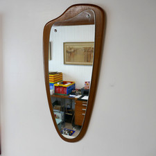 Vintage asymmetrical teak wall