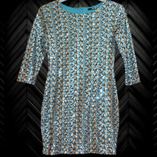 TFNC SZE 10 BLUE GOLD SEQUIN