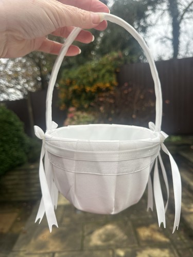 Flower girl basket ivory - basket,