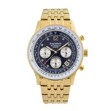 Krug-Baumen Mens Air Traveller Diamond Watch RRP £359. New and Boxed.
