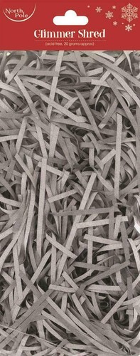Silver glimmer shredded - shredded, tissue