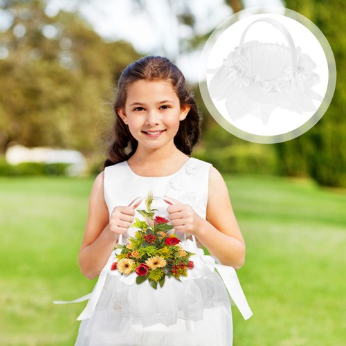 Small flower girl basket - flower,