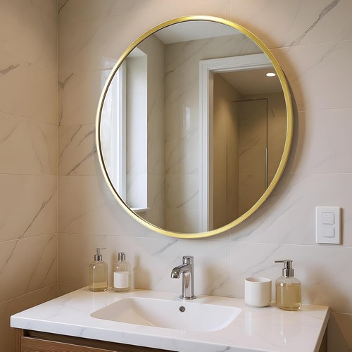 60cm round gold - wall, mounted