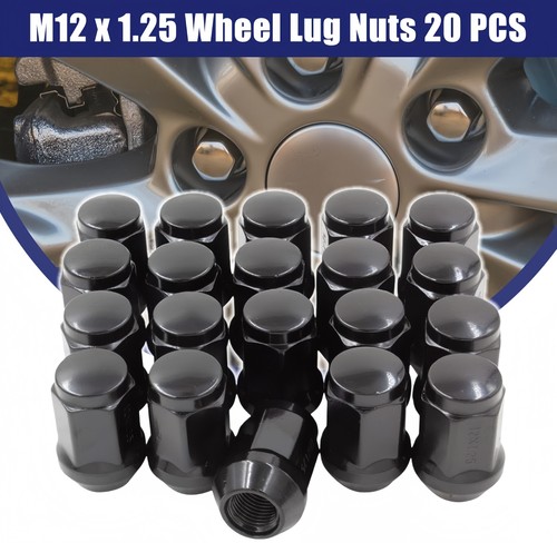 Pcs black hex wheel nuts - black,
