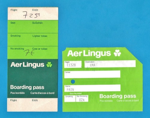 Aer lingus boarding passes - aer, 2