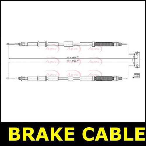 Handbrake cable parking rear - handbrake,