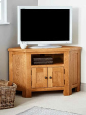 Rustic Oak Corner TV Stand