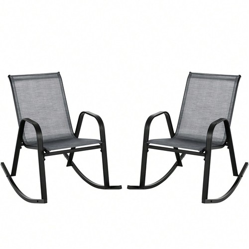 Grey outdoor rocking chairs - grey,