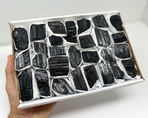 Natural rough black tourmaline - rough,