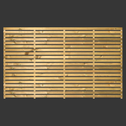 Single slatted fence - single,