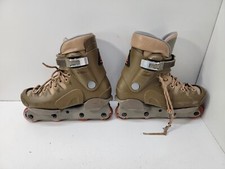 VINTAGE BAUER "CIVILITY" AGGRESSIVE INLINE SKATES TAN MENS SIZE 8 EU 41