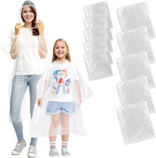 10 | 12 Pack Disposable Rain Ponchos, Waterproof Rain Poncho for Women & Men