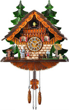 Kintrot Cuckoo Clock Traditional Black Forest Chalet Handcrafted...