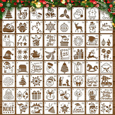 64Pcs Small Christmas Stencils