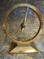 Vintage Haddon Golden Visionette Mystery Clock Model 705 1950’s w Lamp Read
