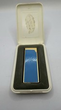 Vintage WIN Slim Gas Lighter,Sky/Turquoise Blue Enamel, Thin Card Style,Working
