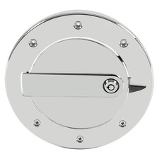 Locking Fuel Door Tank Cap Cover For 2003-2010 Hummer H3 & H3T ALUMINUM Chrome