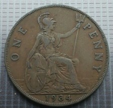 George V 1911 to 1936 Penny 1d
