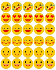 Emoji Faces Cupcake Toppers