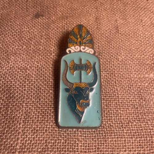 Vintage enameled brass paper - enameled,