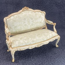 Dolls house miniature 1:12 ARTISAN ornate Louis XV sofa settee LIKE JOHN HODGSON