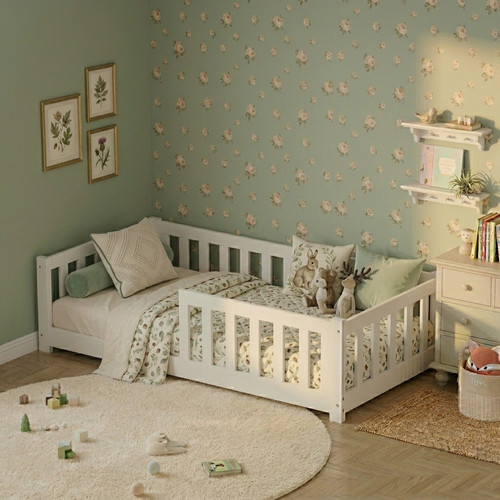 Toddler bed frame enclosed kid - bed,