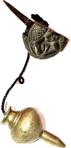 Antique brass plumb - antique,