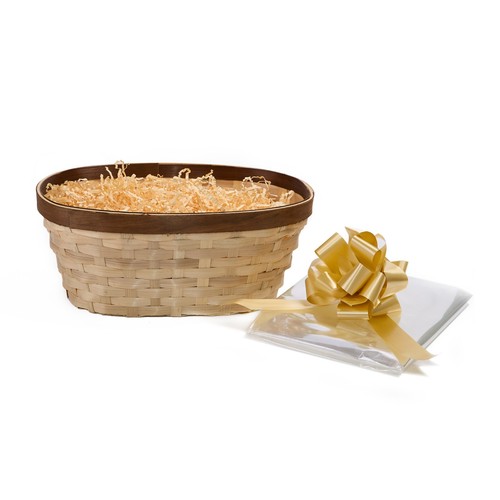 Bamboo storage woven basket - woven,