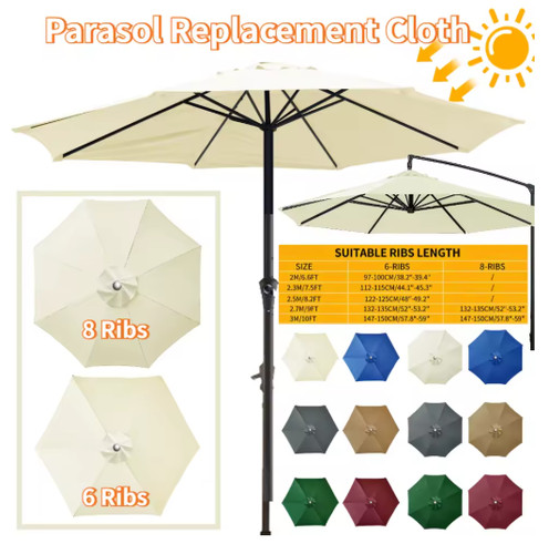 Large parasol umbrella - 2m,