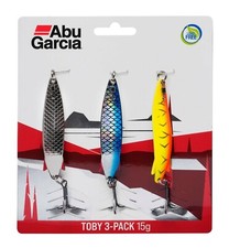 Abu Garcia Toby Fishing Lure / Spinner- LF (Lead Free) - 3 Pack Mixed Colours 