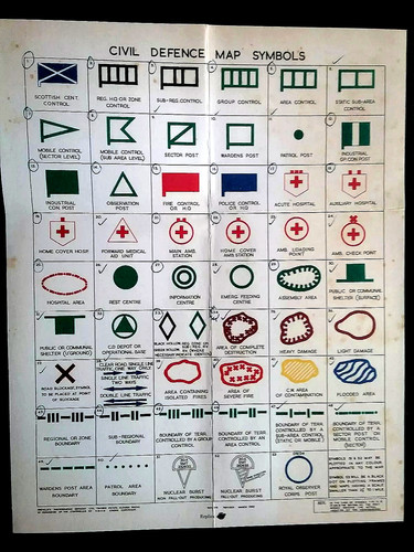 Civil defence map symbols - civil,