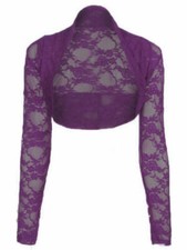 Ladies Stretchy Lace Cropped