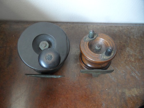 Pair vintage wooden fly - pair, of