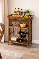 Vintage Burnt Bamboo Rattan
