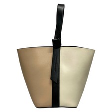 ROBERTA GANDOLFI Handbag Pink Beige x White x Black leather