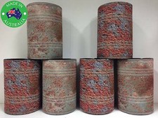 6x RUSTY CANS Designer Beer Can Stubby Holder Stubbie Cooler Koozie with base