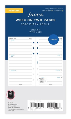 Filofax 2026 personal diary - 2026,