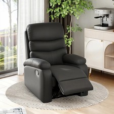 Manual Recliner Chair Footrest Living Room Bedroom Armchair Cinema Seat Unit