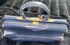 Vintage retro real leather