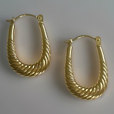 9ct Gold Creole Hoop Earrings