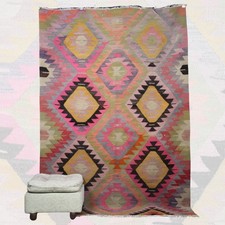 Vintage Handmade Pink Kilim -