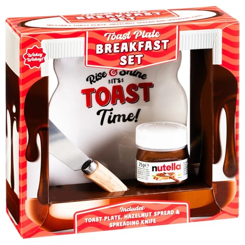 Nutella toast plate breakfast - nutella,