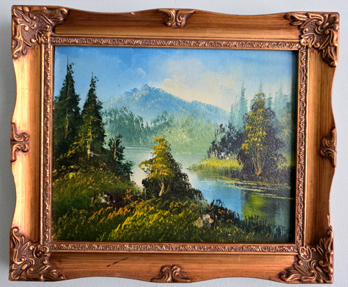 Vintage landscape oil painting - vintage,