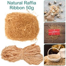 50g Brown Raffia Ribbon